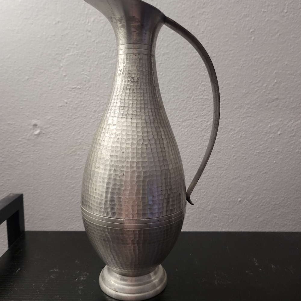 Vintage Selangor Pewter Ewer/ Jug/ Water Pitcher/ Claret Jug 12" High